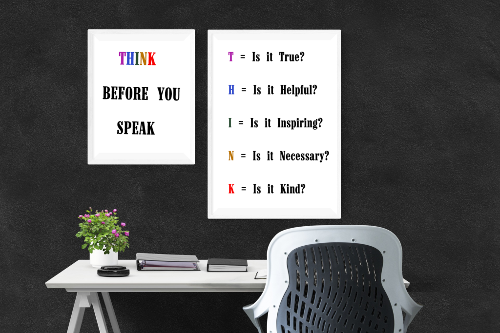 THINK 1 - THINK – Erst Denken, dann Sprechen