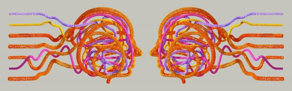 Abstrakte Darstellung Spiegelneuronen bei Fuehrungskraeften
